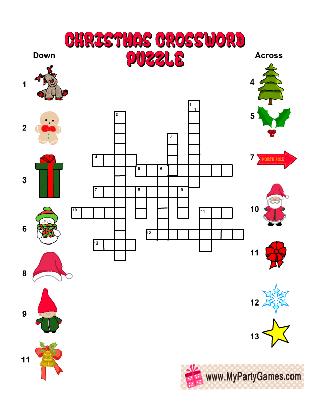 10 Free Printable Christmas Crossword Puzzles