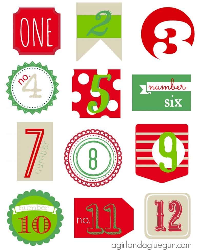 12 Days Of Christmas Free Printable A Girl And A Glue Gun