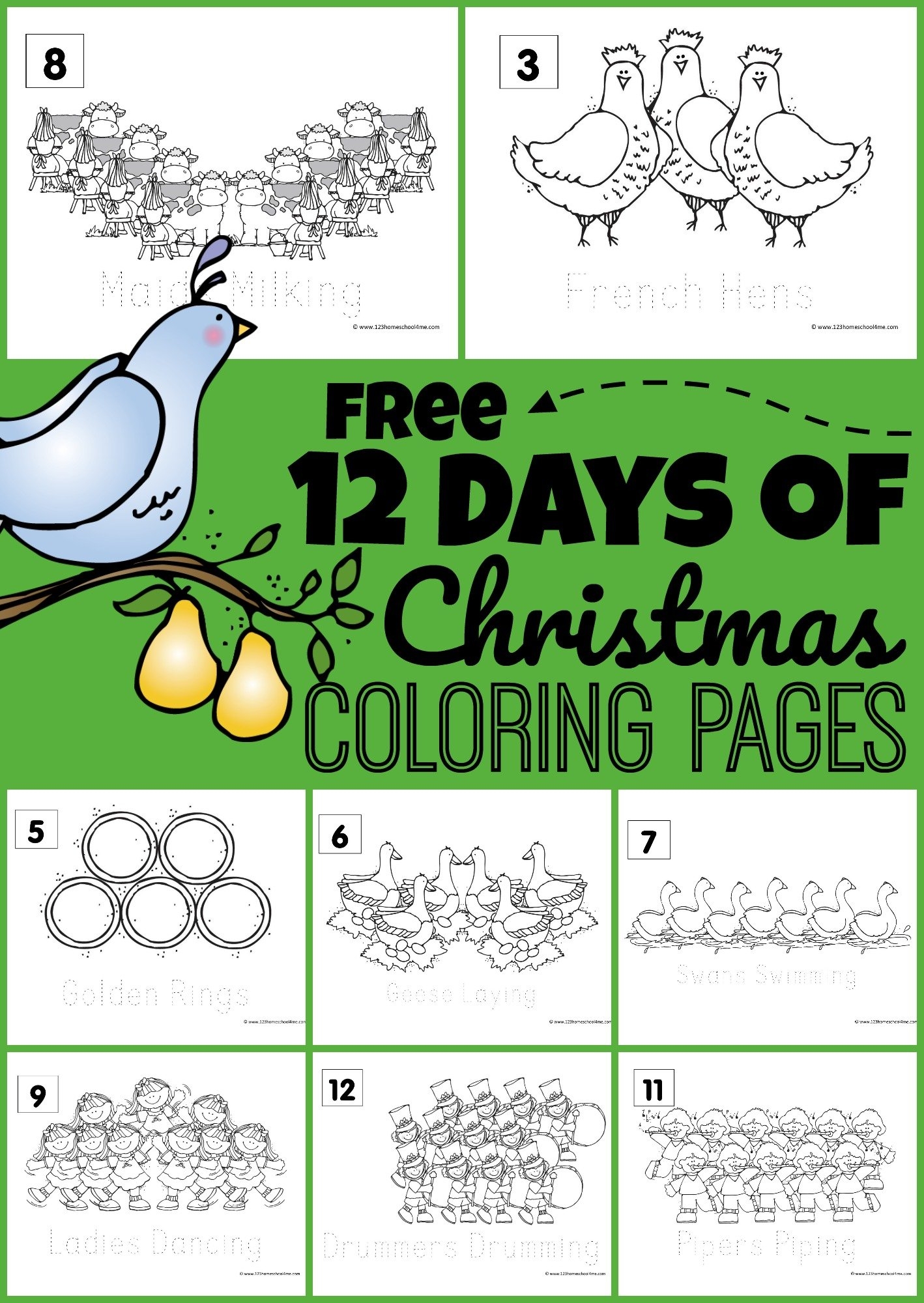 12 Days Of Christmas Printable Pdf Printable Word Searches