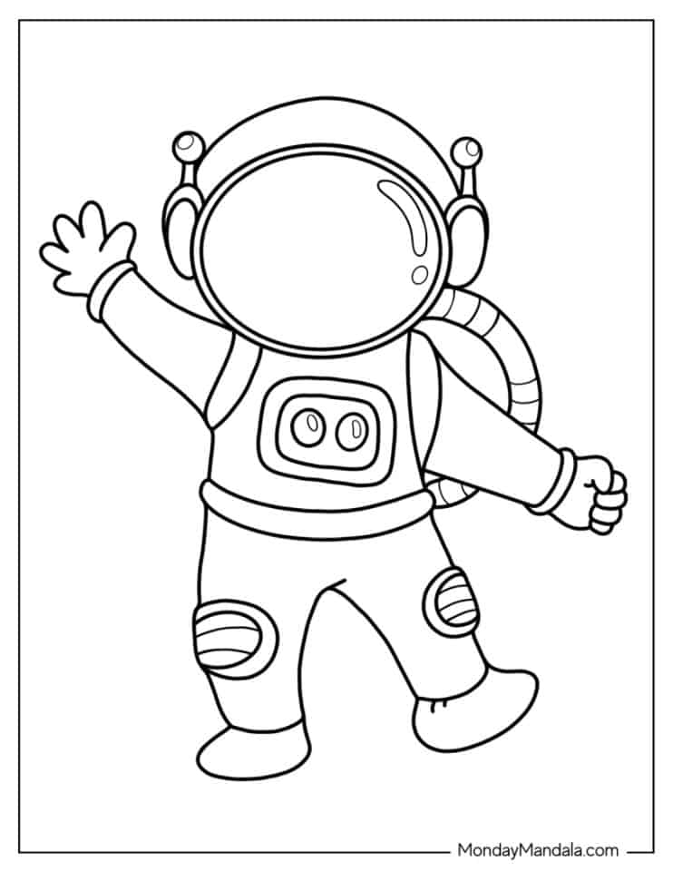 20 Astronaut Coloring Pages Free PDF Printables 