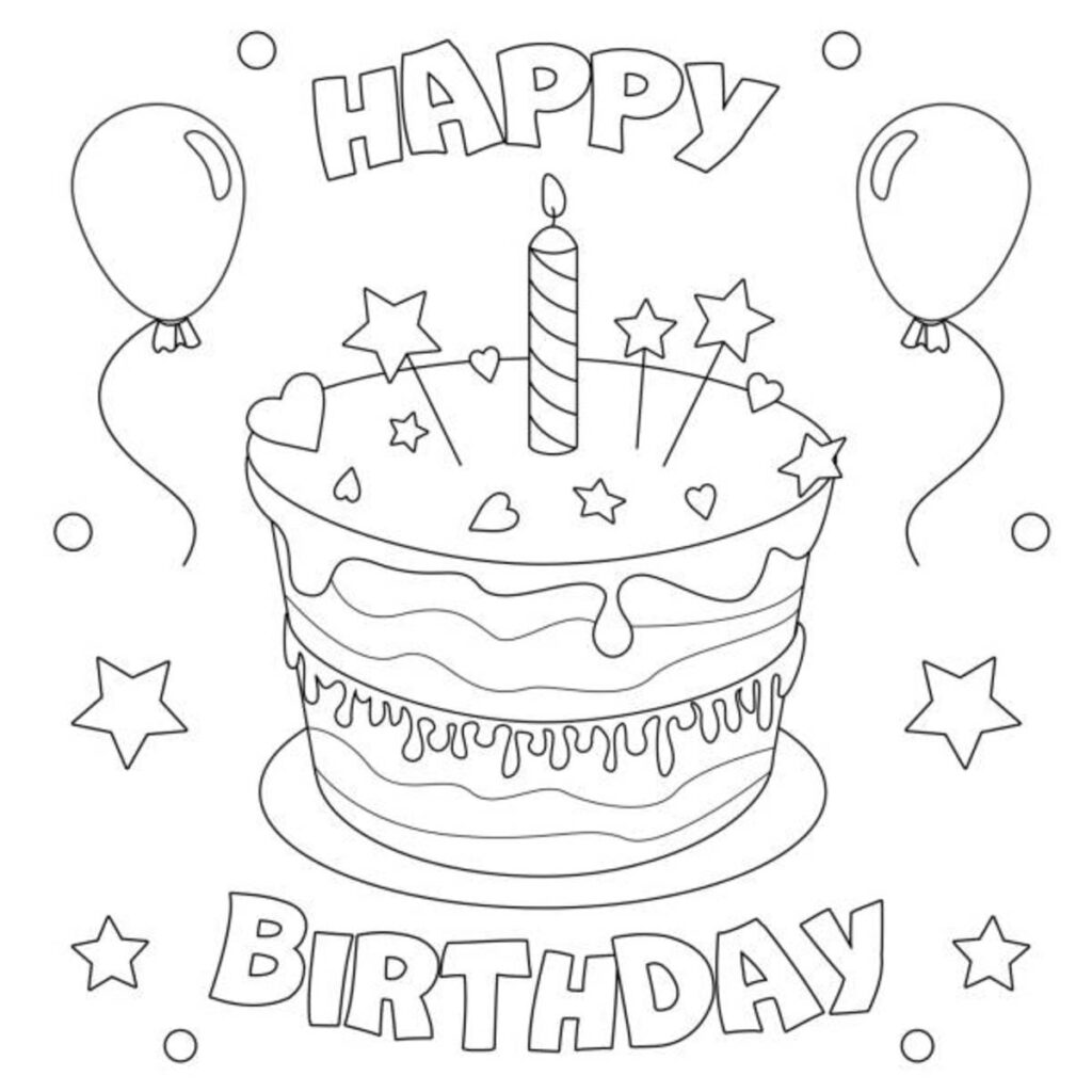 20 Printable Birthday Cards To Color Parade