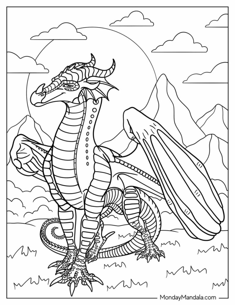 20 Wings Of Fire Coloring Pages Free PDF Printables 