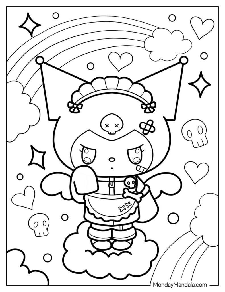 22 Kuromi Coloring Pages Free PDF Printables 