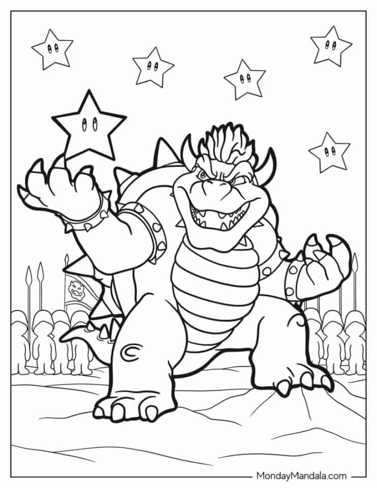 26 Bowser Coloring Pages Free PDF Printables 