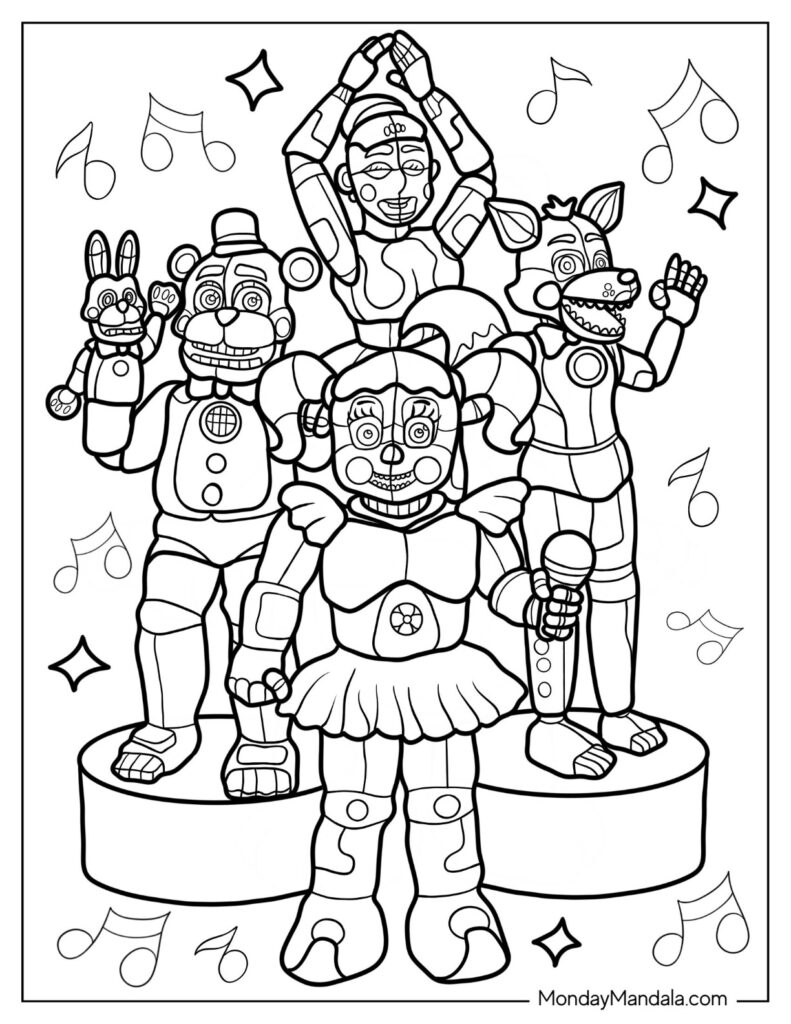 28 Five Nights At Freddie s Coloring Pages Free PDF Printables 