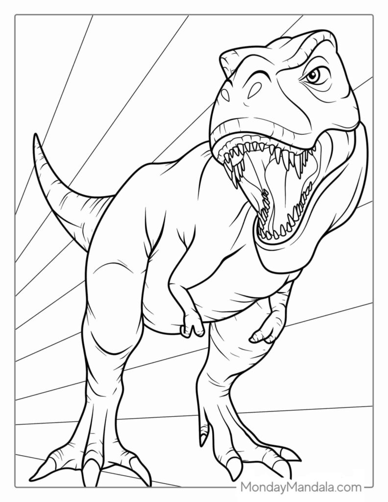 32 T Rex Coloring Pages Free PDF Printables 