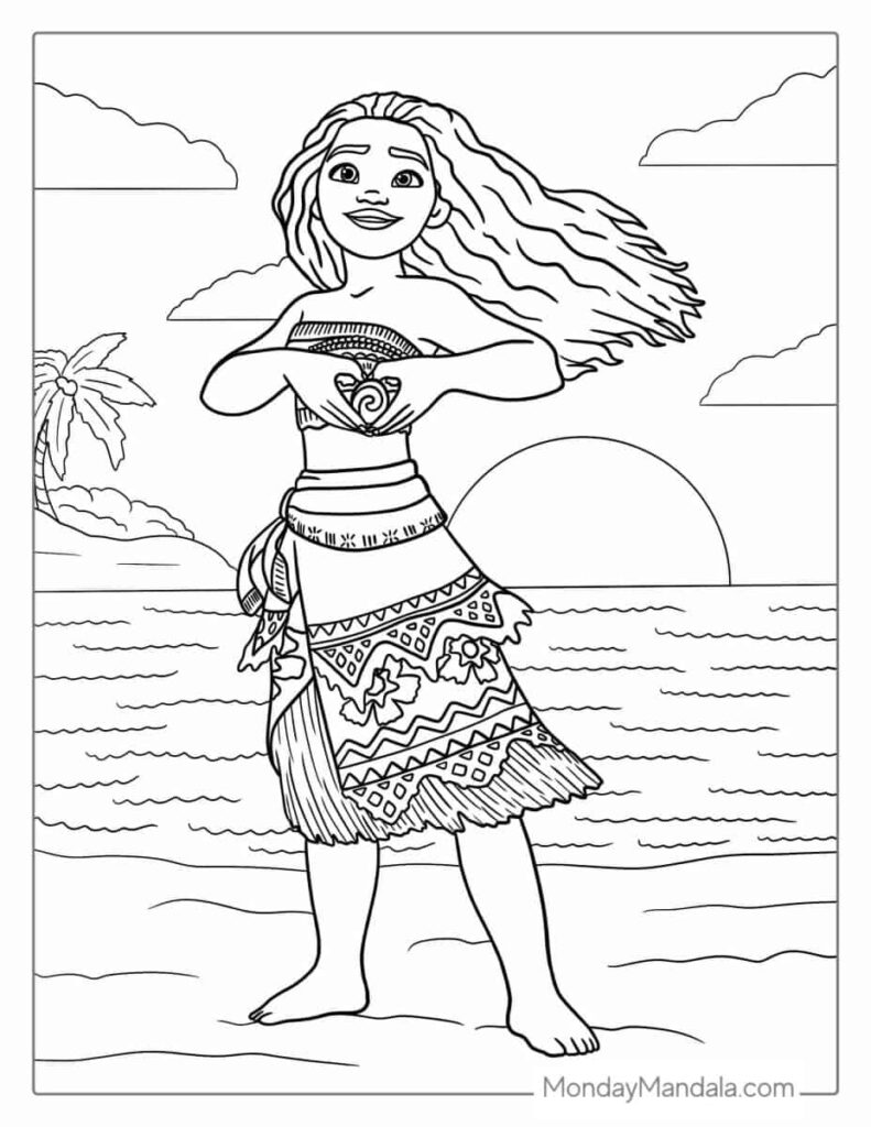 39 Moana Coloring Pages Free PDF Printables 