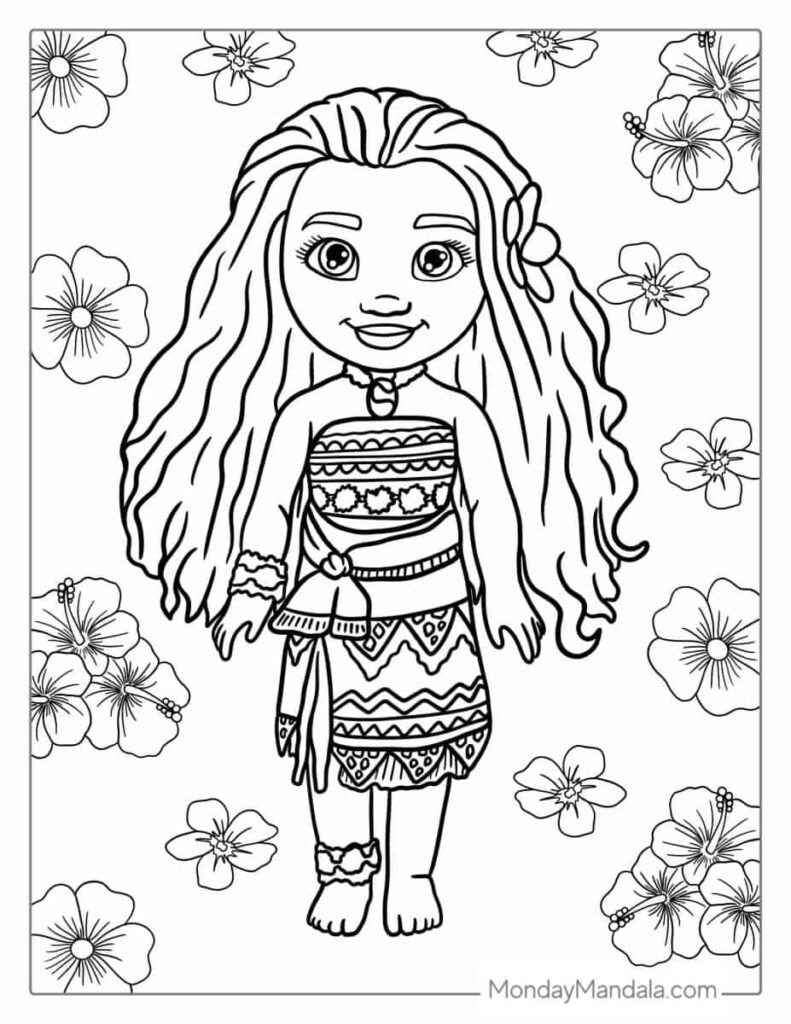 39 Moana Coloring Pages Free PDF Printables 