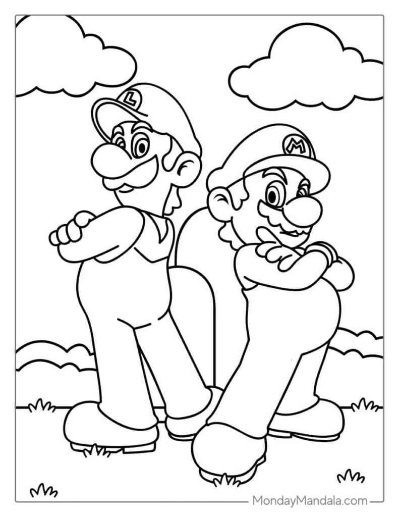 50 Mario Coloring Pages Free PDF Printables 