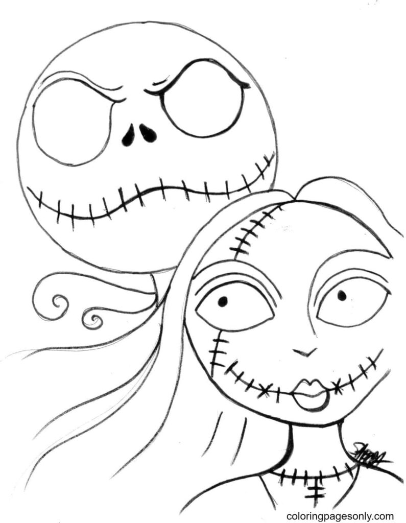 60 Nightmare Before Christmas Coloring Pages ColoringPagesOnly