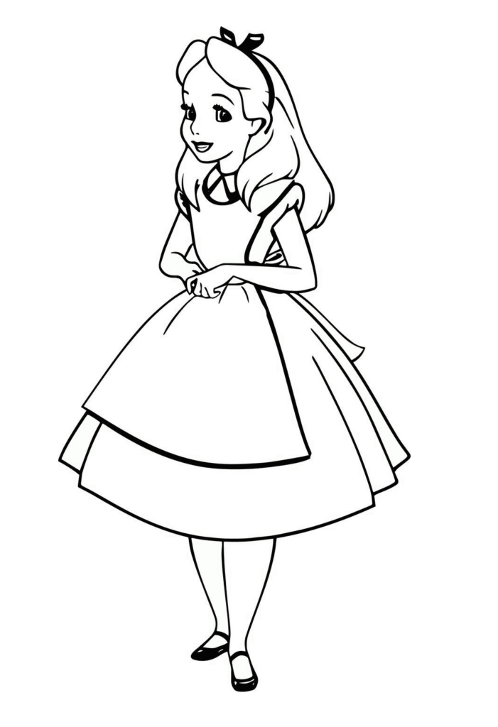 Alice In Wonderland Printable Coloring Pages