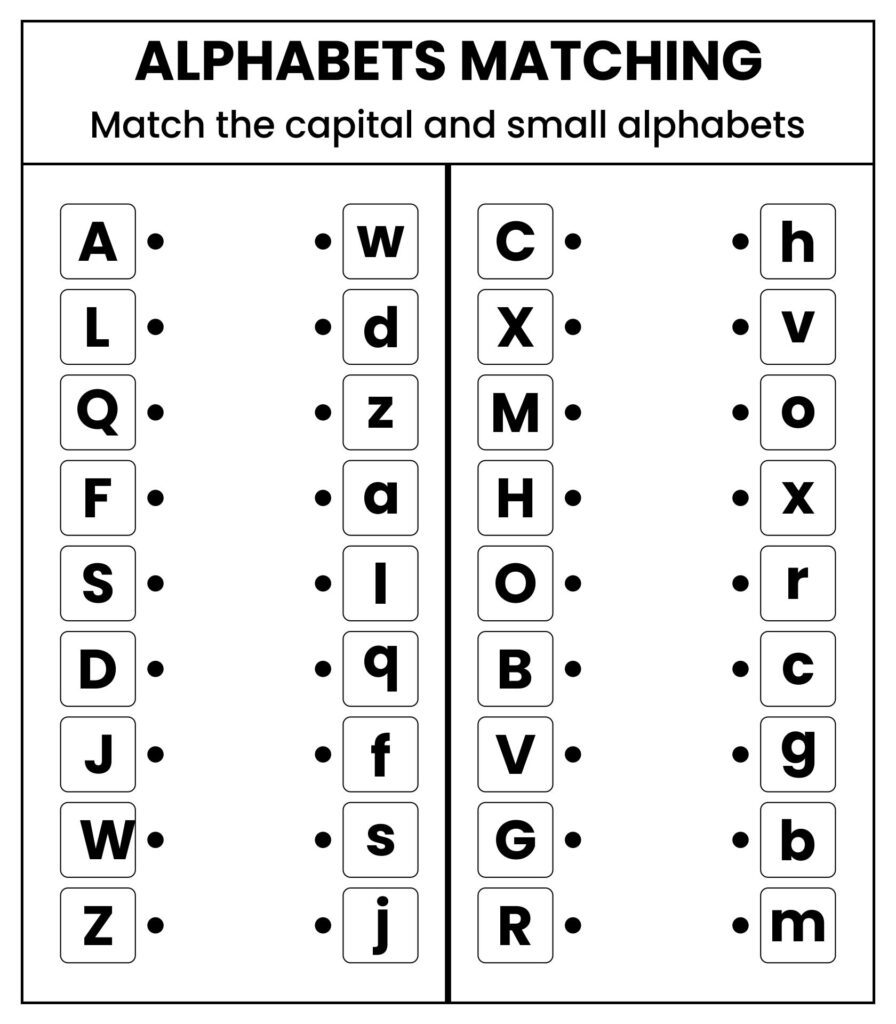 Alphabet Matching Worksheets 13 Free PDF Printables Printablee