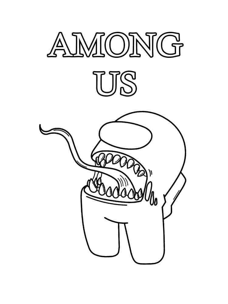 Among Us Coloring Page Printable