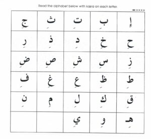 Arabic Alphabet Chart Printable - We Love Printables