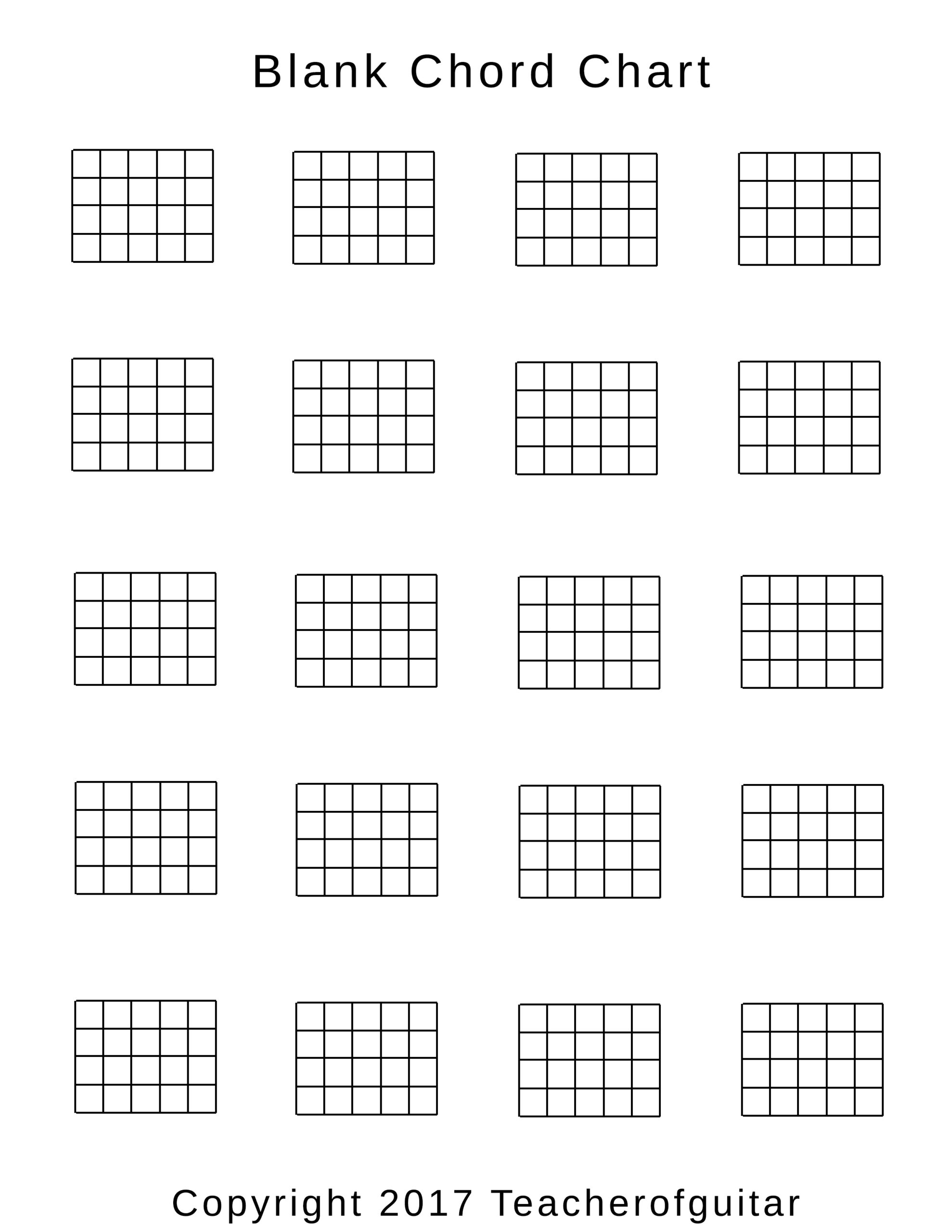 Beginner Guitar Chord Chart Printable