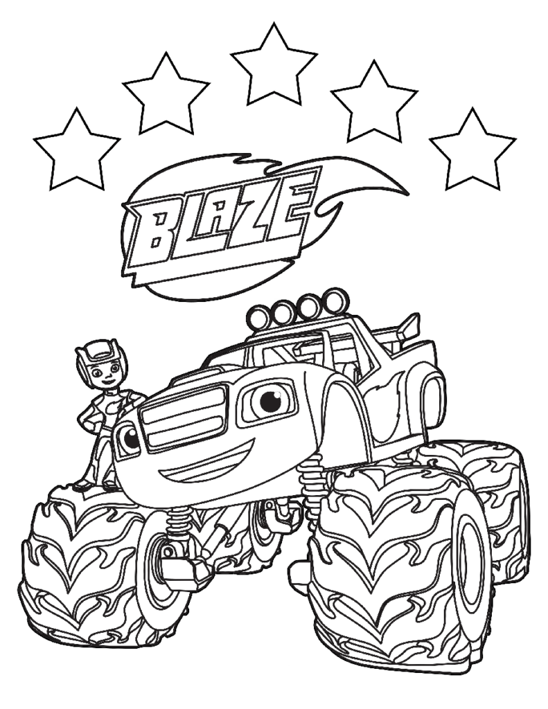 Blaze And The Monster Machines Coloring Pages Best Coloring Pages For 