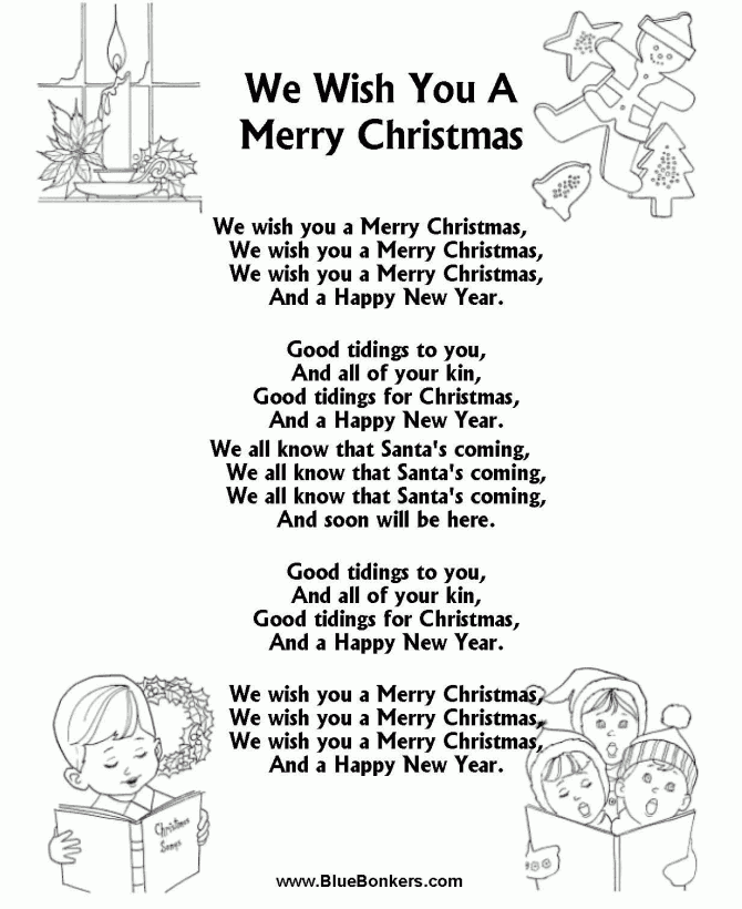 BlueBonkers We Wish You A Merry Christmas Free Printable Christmas 