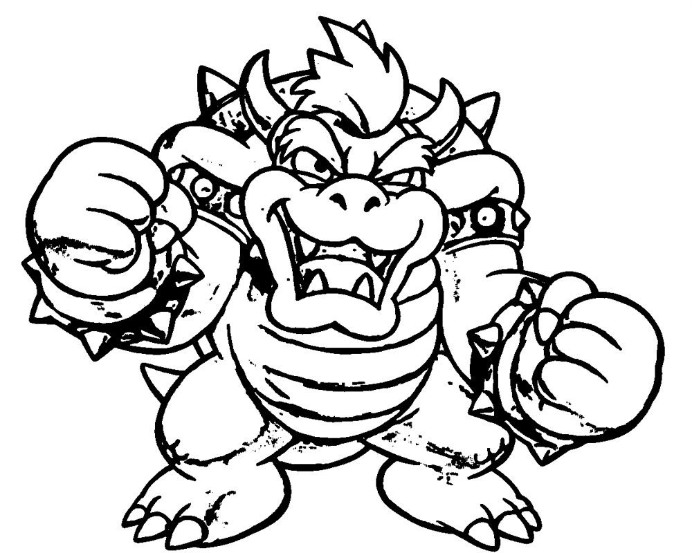 Bowser Coloring Pages Printable