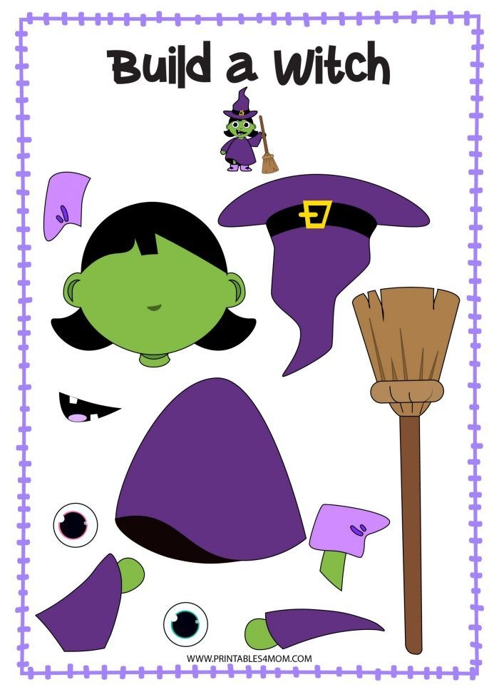 Build A Character Halloween Crafts Printables 4 Mom Halloween 