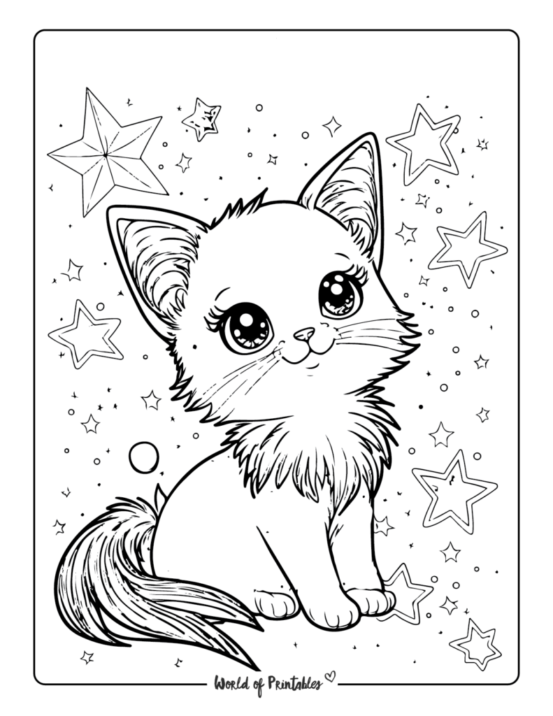 Cat Coloring Pages Free Printables