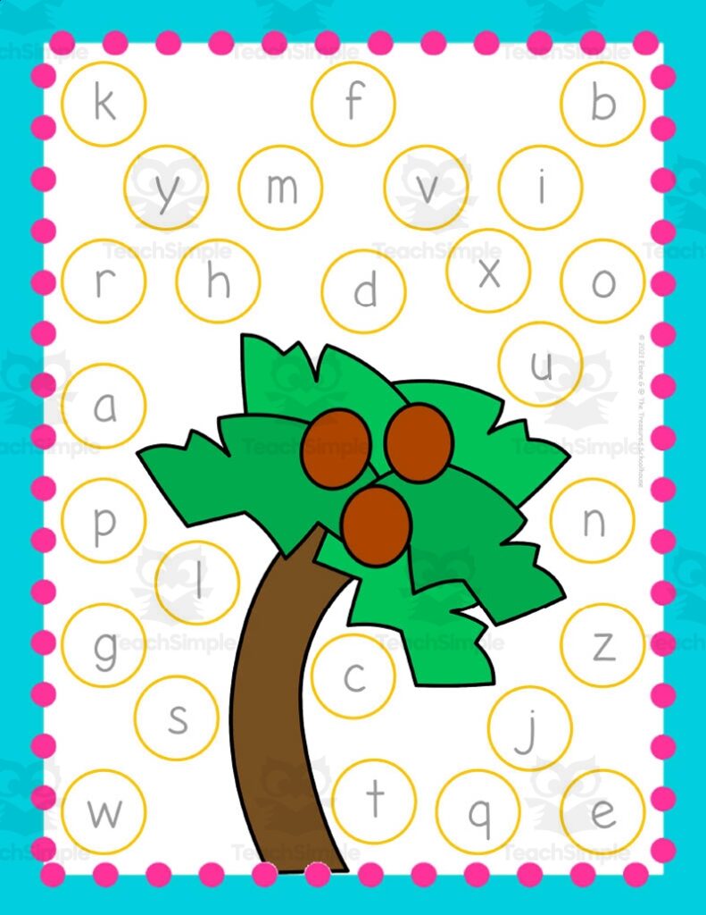 Chicka Chicka Boom Boom Letter Mats Worksheets By Teach Simple