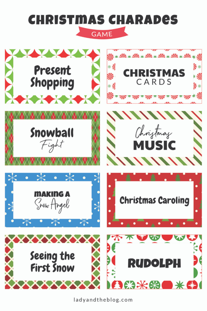 Christmas Charades Free Printable