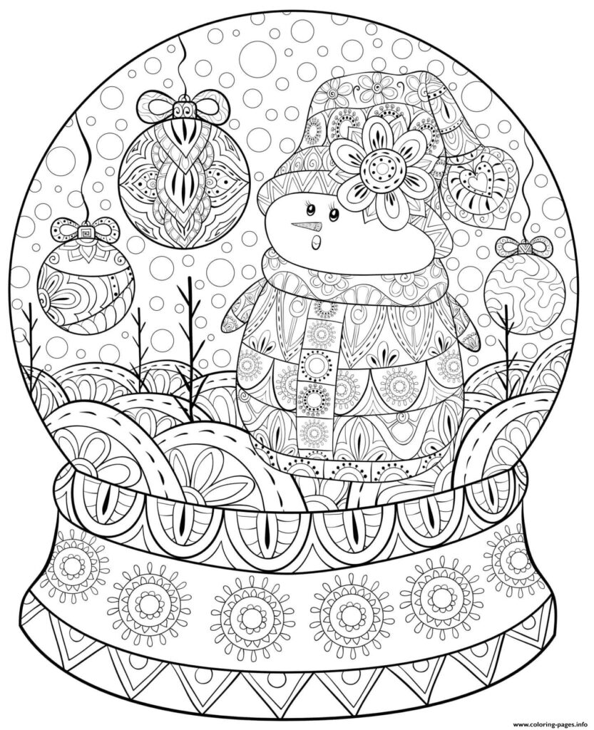 Christmas Coloring Pages For Adults Free Printable Free Templates 