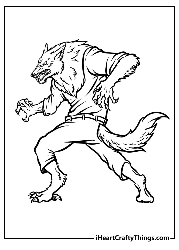 Coloring Pages Of Werewolves