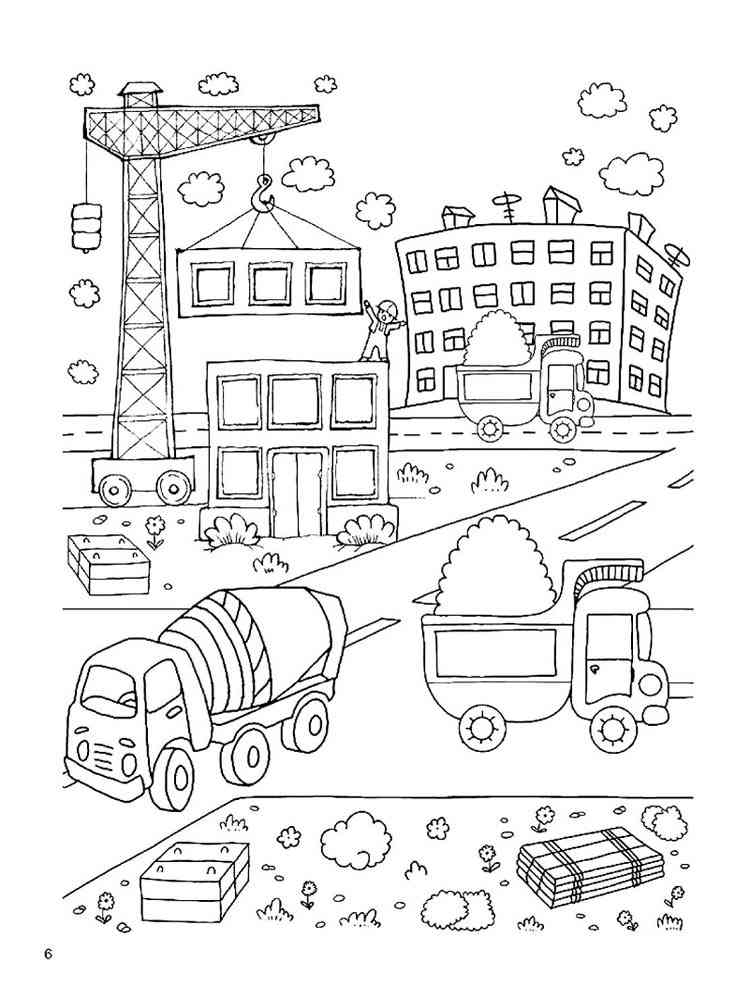 Construction Printable Coloring Pages