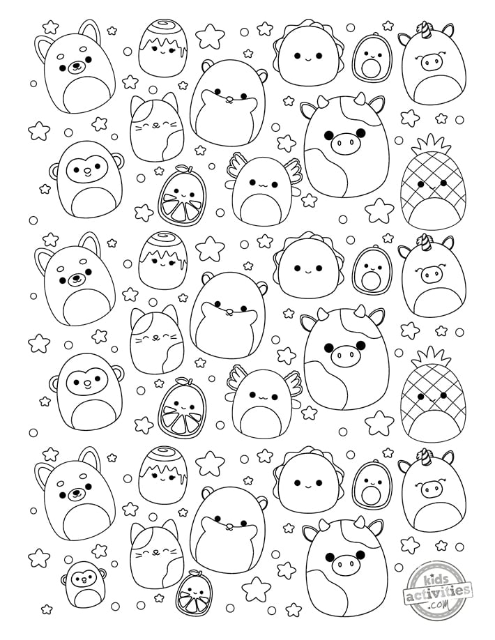 Cutest Ever Squishmallow Coloring Pages Kids Activities Blog