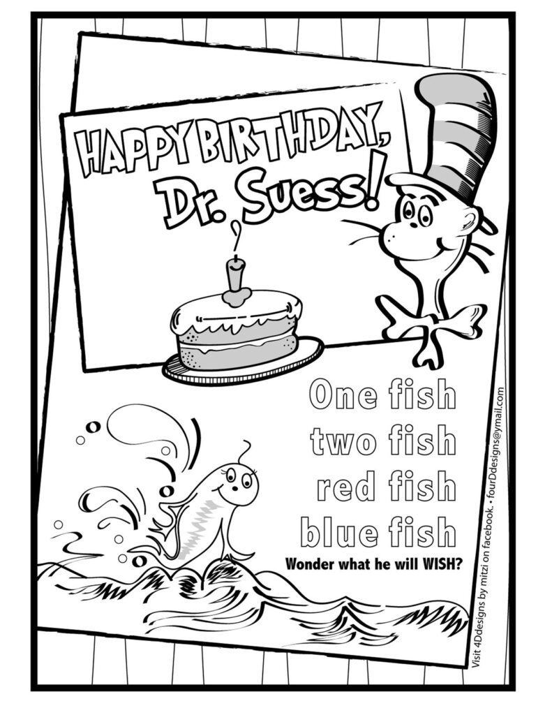 Dr Seuss Coloring Pages Free Printable