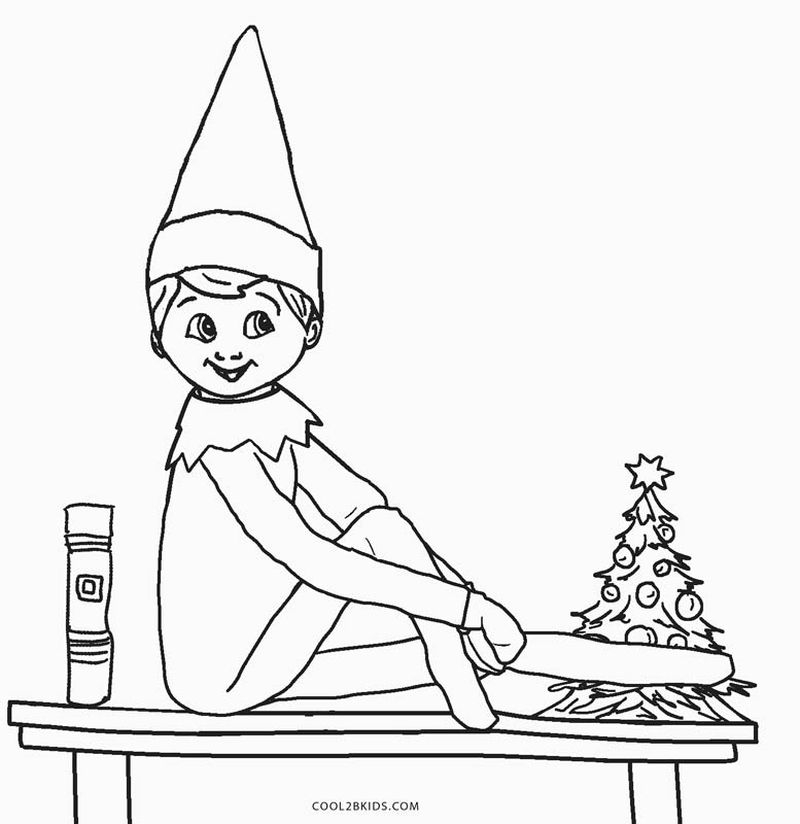 Elf Coloring Pages Printable PDF Coloringfolder