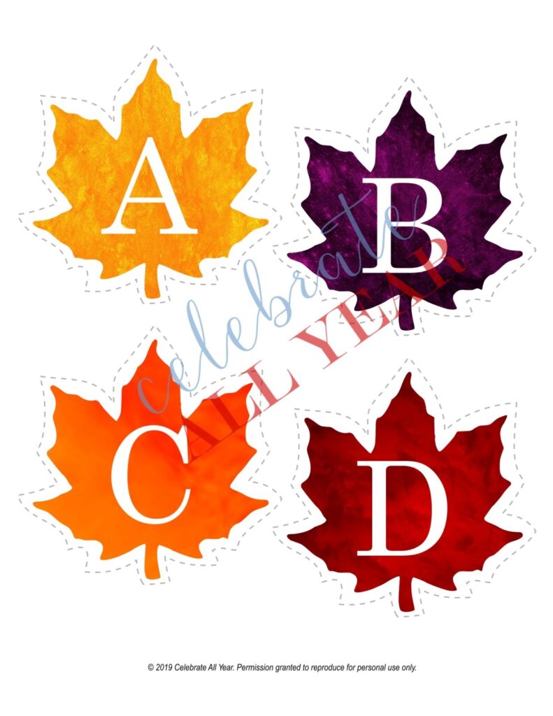 Fall Printable Letters