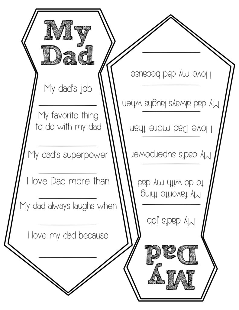 Father S Day Printable Craft Get Your Hands On Amazing Free Printables 