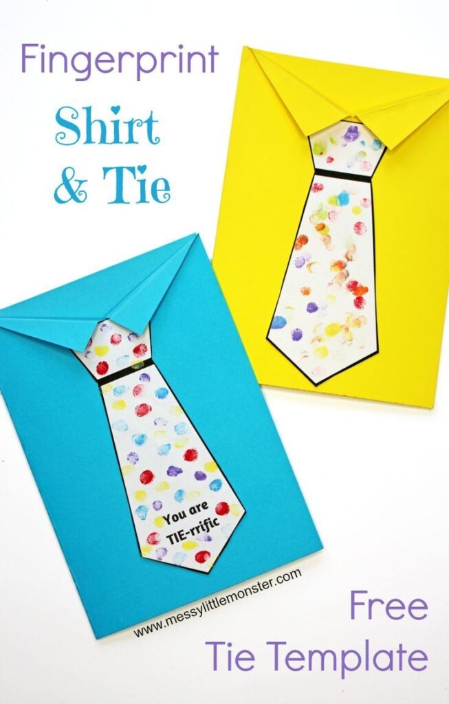 Father s Day Tie Card With Free Printable Tie Template A Fun Shirt And 