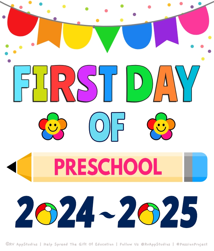 First Day Of Preschool 2022 Signs