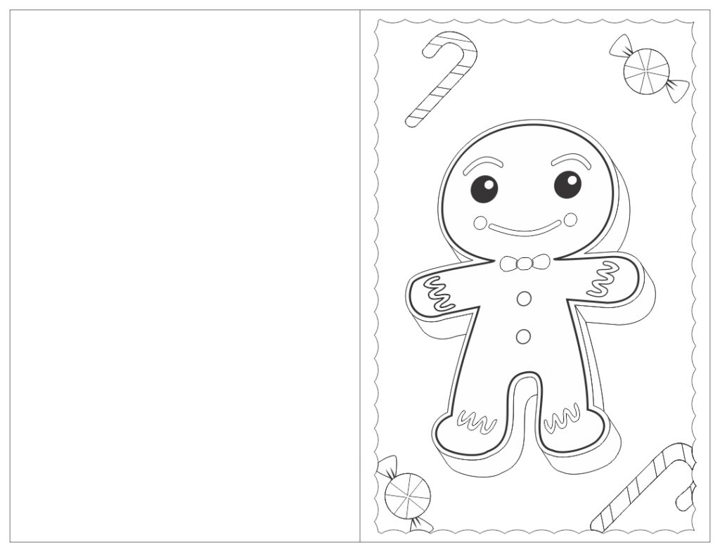 Foldable Coloring Christmas Cards 15 Free PDF Printables Printablee