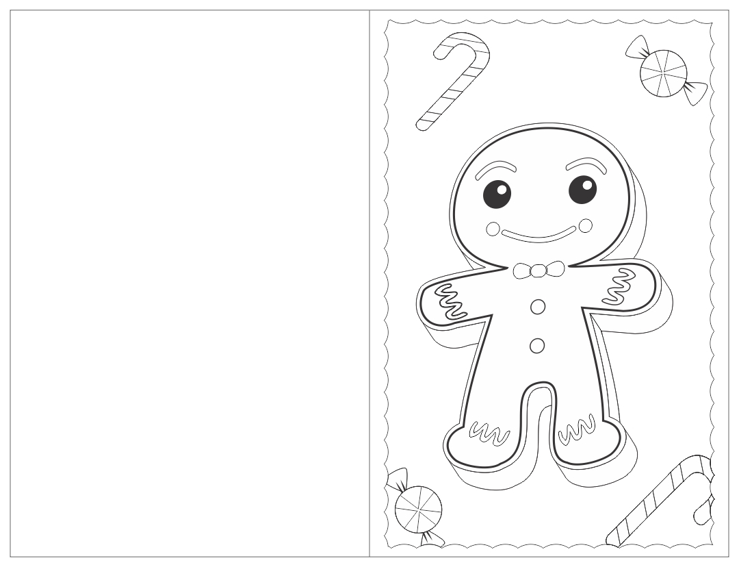 Foldable Coloring Christmas Cards 15 Free PDF Printables Printablee