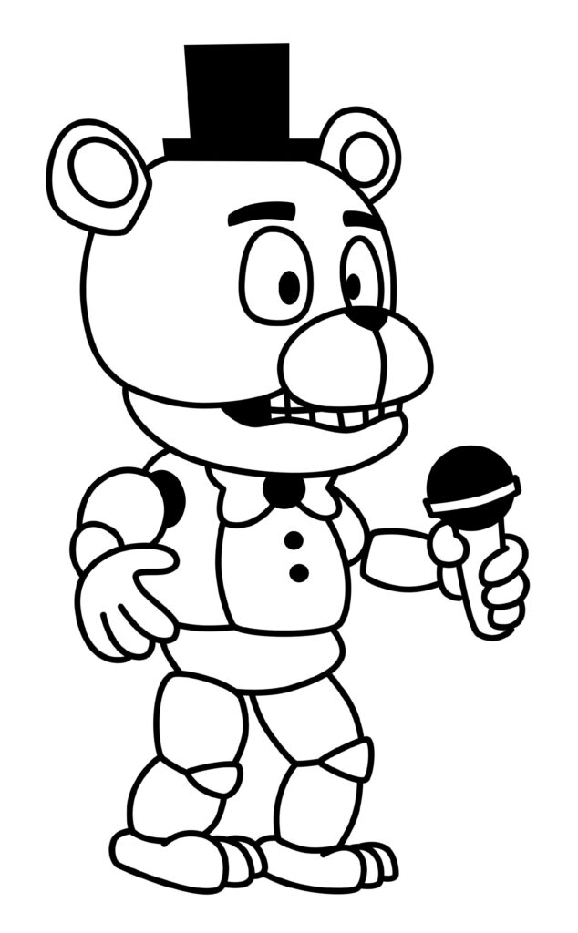 Freddy Five Nights At Freddys Printable Coloring Page Printable