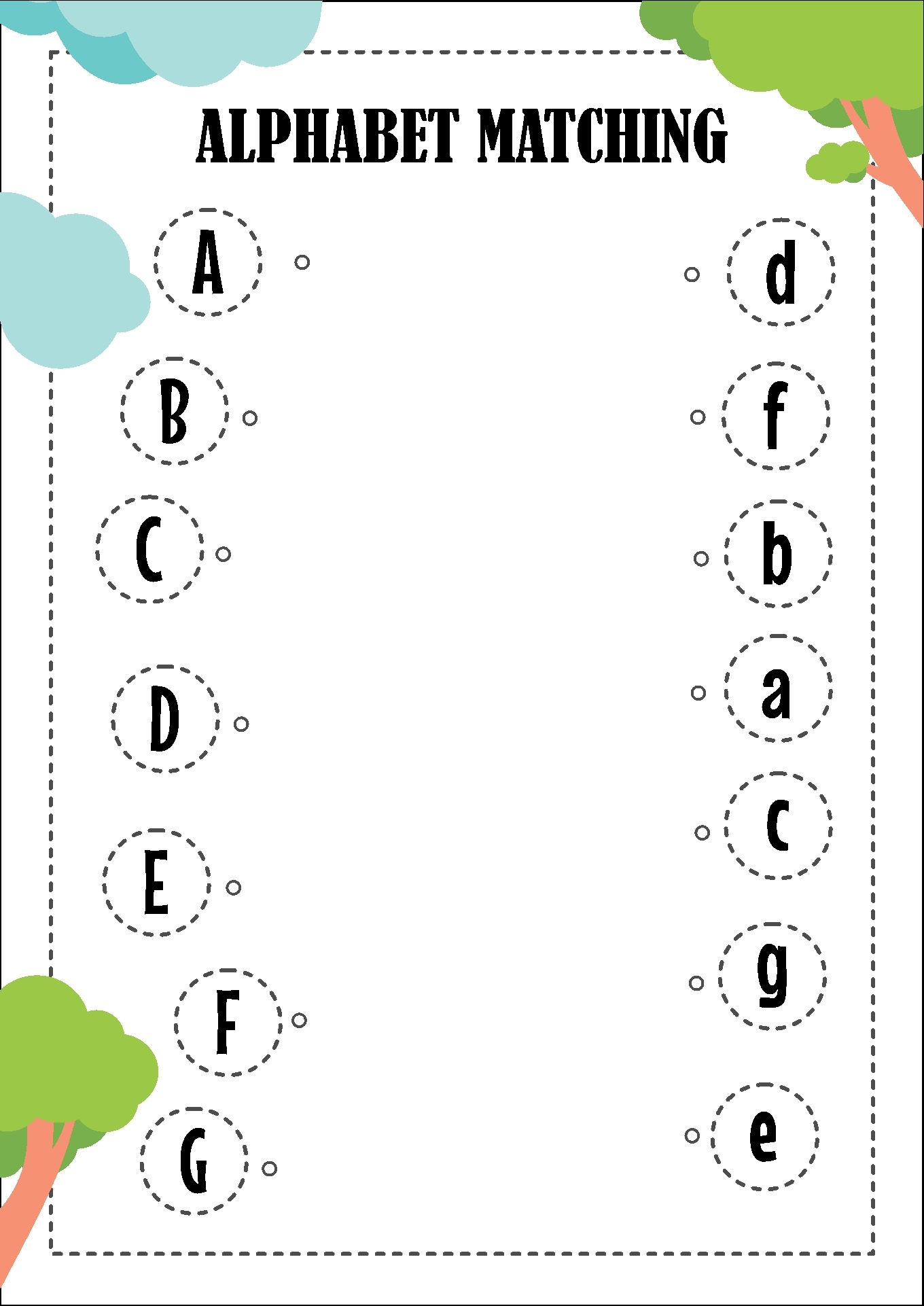 Free Alphabet Matching Printables