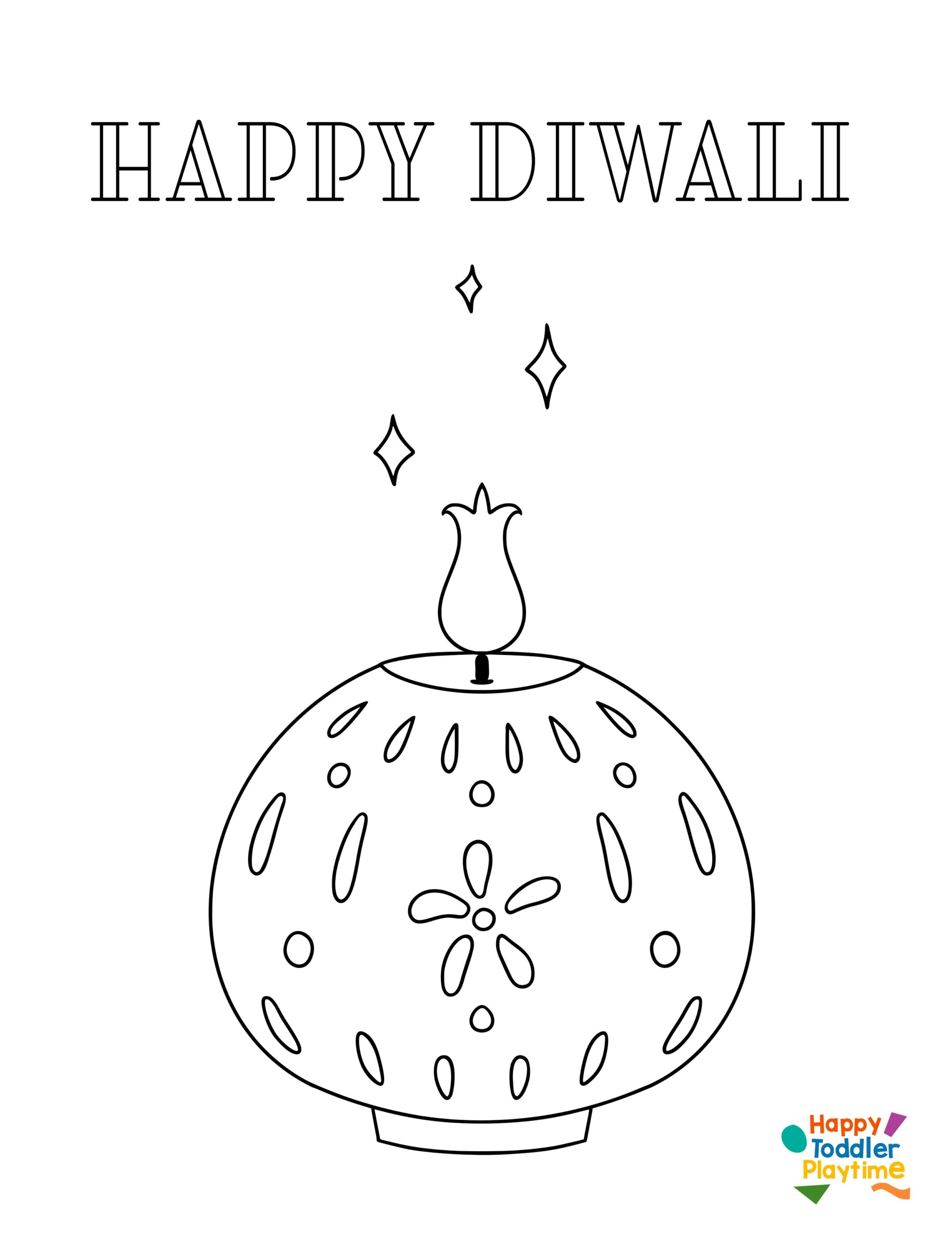 Free Diwali Printables Colouring Pages For Kids Happy Toddler Playtime