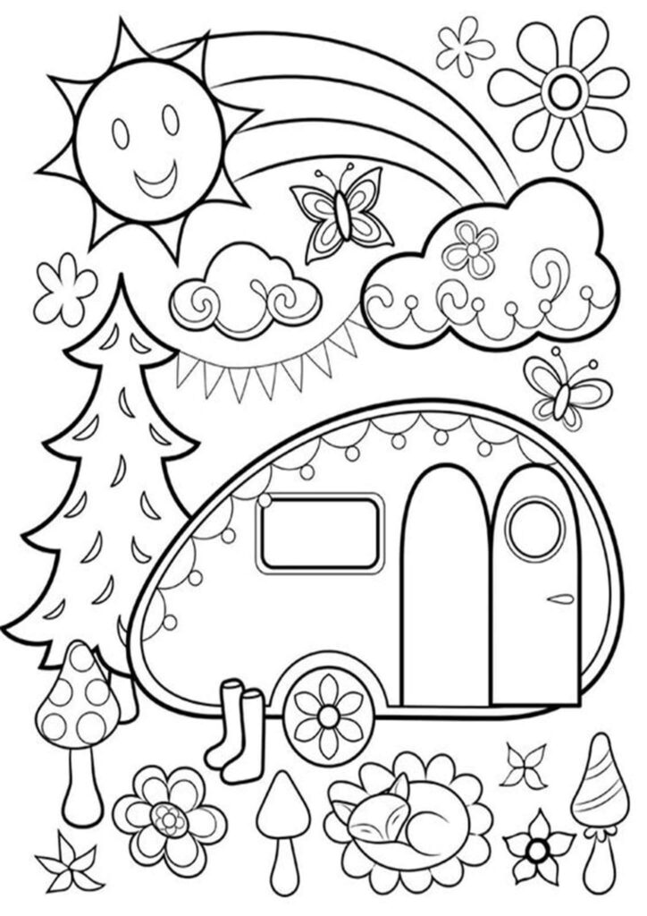 Free Easy To Print Camping Coloring Pages Tulamama