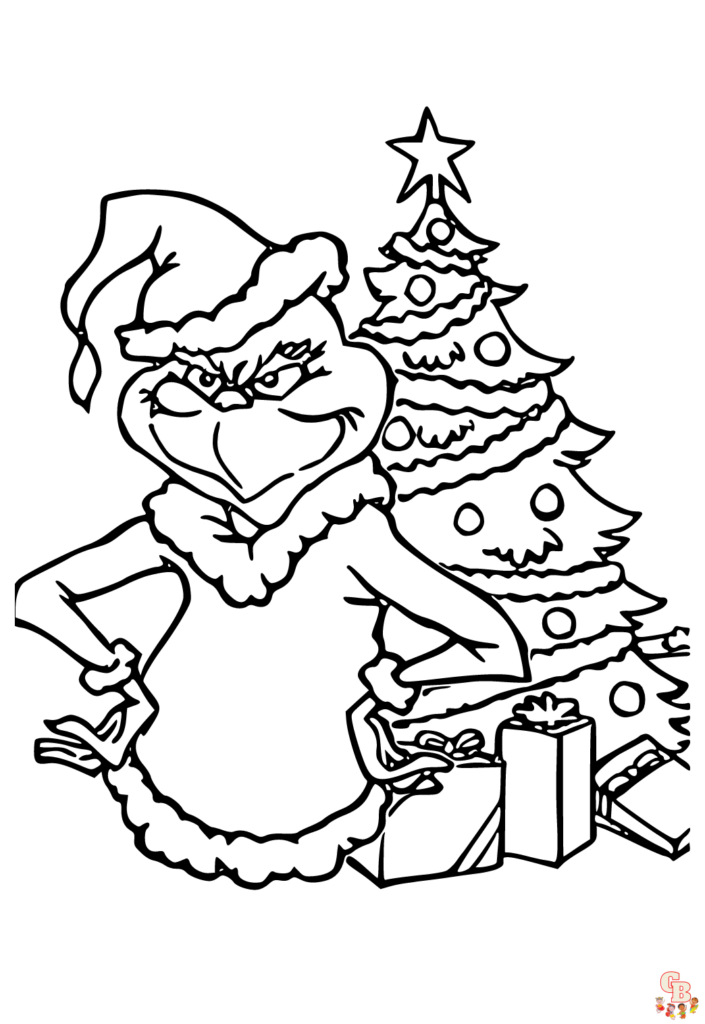 Free Grinch Christmas Coloring Pages Printable