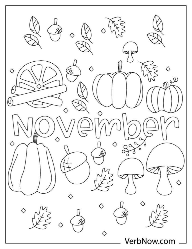 Free NOVEMBER Coloring Pages For Download Printable PDF VerbNow