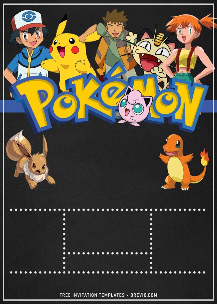 Free Pokemon Printable Birthday Invitations