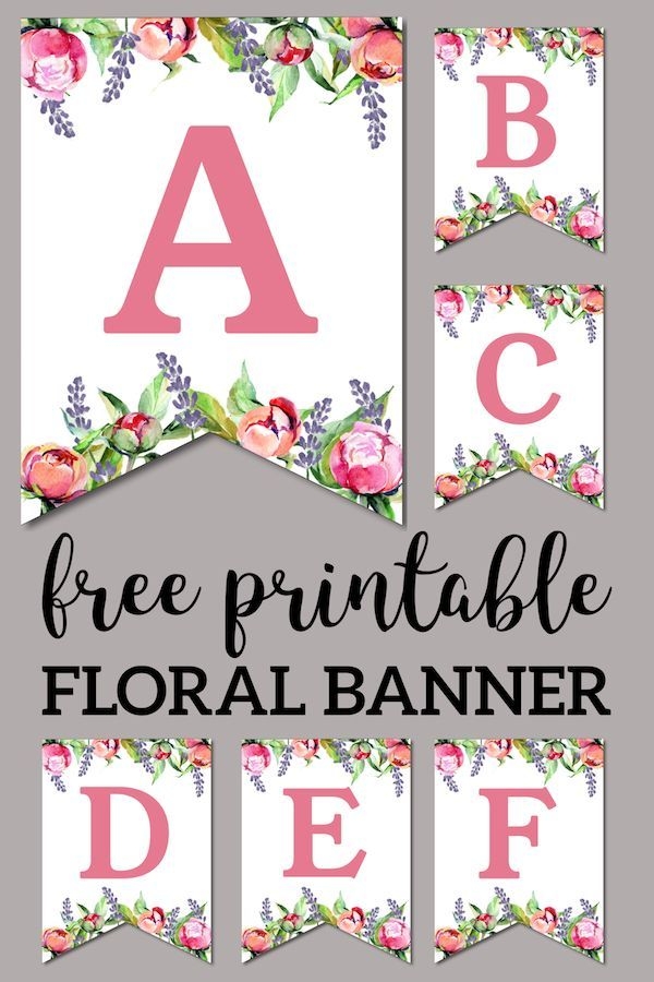 Free Printable Alphabet Banner MINT GOLD Six Clever Floral Free 