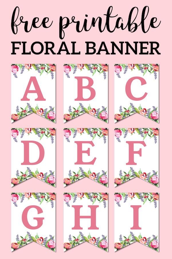 Free Printable Alphabet Letters For Banners