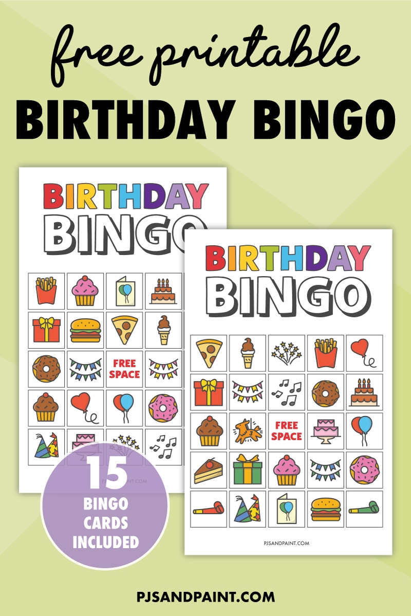 Free Printable Birthday Bingo For Kids Pjs And Paint Free Birthday