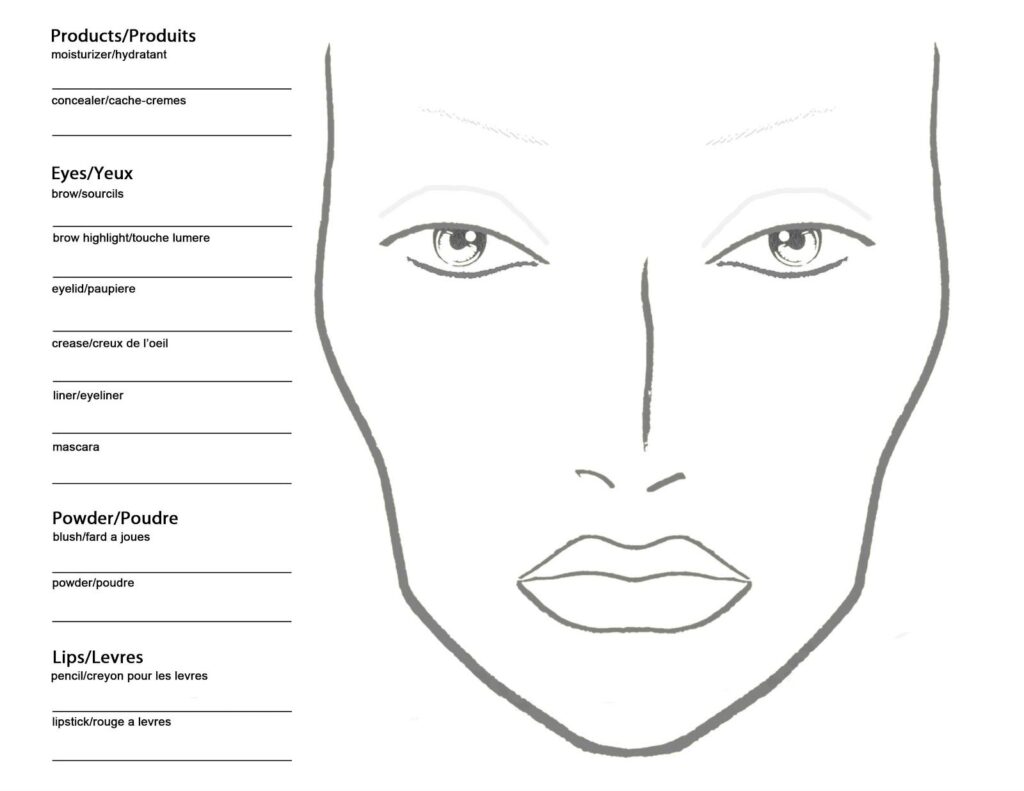 Free Printable Botox Face Chart