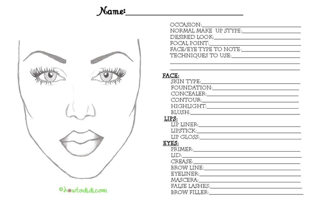 Free Printable Botox Face Chart Customize And Print